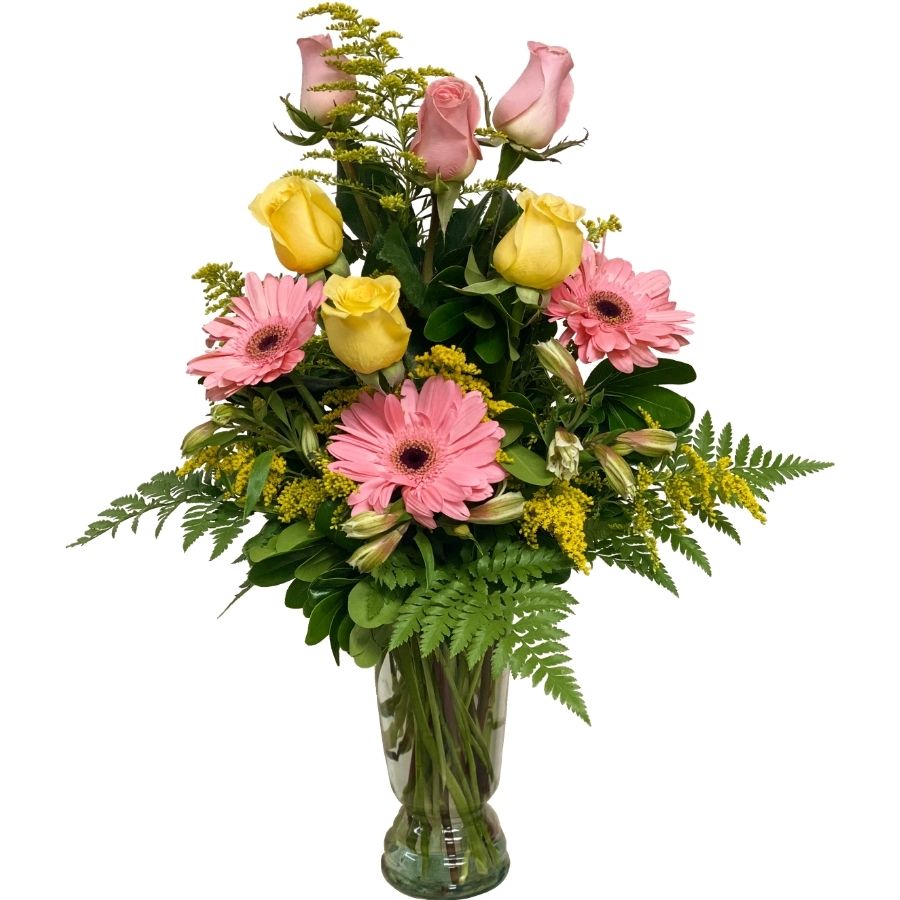 Arreglo de Gerberas y Rosas