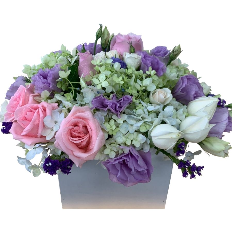 Flower Box Hortensias y Lisianthus